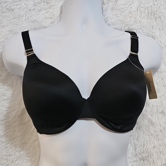 Soma Vanishing Back Black Underwire Bra Full Coverage Lightly Padded 38DDD - Picture 5 of 9